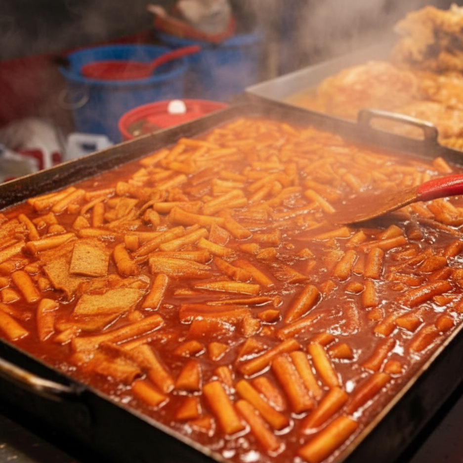 Spicy rice cakes in sauce